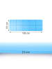 relaxdays Yogamatte in Blau - (B)61 x (H)0,6 x (T)183 cm