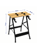 relaxdays Werkbank in Natur/ Schwarz - (B)56 x (H)76 x (T)62 cm
