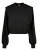 Urban Classics Urban Classics Damen Ladies Padded Shoulder Modal Terry Crewneck in black