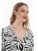 faina Kleid  - Zebraprint in Weiss Schwarz