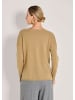 MADELEINE Schlichter Strickpullover mit U-Boot-Ausschnitt in caramel