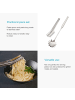 Intirilife 2er Set Spaghettilöffel und Spaghettizange in Silber