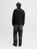 Jack & Jones Sweatshirt mit halbem Reißverschluss in Black