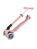 GLOBBER Scooter JUNIOR FOLDABLE LIGHTS Roller in pastellrosa, mit Leuchtrollen