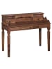 KADIMA DESIGN Landhaustisch Sheesham-Holz, Vintage-Look, 3 Schubladen, praktisch