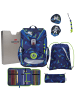 DerDieDas derdiedas Schulranzen Set 5-tlg. ErgoFlex Light LED Moon Mission in blau