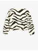 KOTON Sweatshirt in Ekru Gemustert