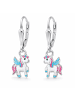 schmuck23 Silber Ohrringe 925 Einhorn 0,7 cm x 0,8 cm