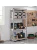 SONGMICS Standregal Cozory in Silbern - (B)80 x (H)160 x (T)40 cm