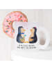Mr. & Mrs. Panda Teetasse Glas Pinguin Pärchen mit Spruch in Transparent