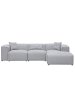 Beliani Ecksofa DOLVA in Grau/Schwarz - (W) 294 x (H) 72 x (L) 170 cm