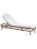 Beliani Gartenliege ZERI in Beige - (W) 65 x (H) 40 x (L) 201 cm