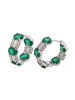 faina Women Earrings in Silver Green