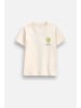 Coccodrillo Baumwoll-T-Shirt mit kurzen Ärmeln in ecru