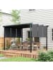 Outsunny Pergola 357L x 296B x 235H cm Dunkelgrau