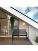relaxdays Gartenbank in Schwarz - (B)127 x (H)85 x (T)62 cm