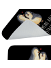 Mr. & Mrs. Panda Duschmatte Pinguin umarmen mit Spruch in Schwarz
