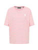 ELBSAND T-Shirt Kia in Shell Pink + Cloud White STRIPE