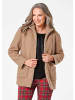GOLDNER Stilvolle Kurzjacke mit Stehkragen in camel