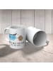 Mr. & Mrs. Panda Plastikbecher Kaffee Bohne mit Spruch in Weiß