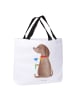 Mr. & Mrs. Panda Reisetasche Hund Blume ohne Spruch in Weiß