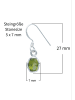 mantraroma 925er Silber - Ohrringe (L) 7 x (B) 27 mm mit Peridot facettiert