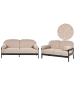 Beliani 2-tlg Sitzgruppe PILARNE in Beige/Schwarz