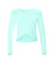 Winshape Functional Light and Soft Cropped Long Sleeve Top AET131LS in delicate mint