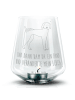 Mr. & Mrs. Panda Gravur Teelicht Hund Dogge mit Spruch in Transparent