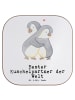 Mr. & Mrs. Panda Glas-Untersetzer Pinguin Bester Kuschelpartner ... in Weiß