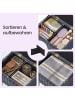 SONGMICS Sitzhocker Glamor in Grau - (B)30 x (H)50 x (T)40 cm