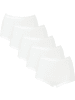 Viania Baumwolle, Feinripp Taillenslip 5er-Pack in weiß