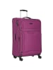 D&N Travel Line 9204 4 Rollen Trolley L 76 cm mit Dehnfalte purple