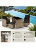 tectake Gartenmöbel Set aus Polyrattan für 2-4 Personen, UV-beständig