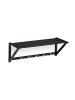 relaxdays Wandgarderobe in Schwarz - (B)65 x (H)23 x (T)25 cm