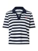More & More sportives Kurzarmshirt, gestreift in dark blue/offwhite