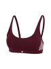 adidas Bralette Sport Active Essentials Cotton 3 Stripes in maroon