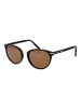 Serengeti Frauen Sonnenbrille Rund Schwarz