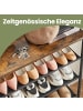 VASAGLE Schuhregal Bont in Braun-Schwarz - (B)75 x (H)91 x (T)30 cm