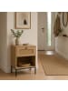 relaxdays Nachttisch in Natur/ Schwarz - (B)40 x (H)55 x (T)40 cm