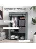 HOMCOM Stoffschrank-102L x 42,5B x 162,5H cm-Dunkelgrau