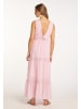 IZIA Damen Spaghetti Kleid Maxi in Rosa
