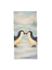 Mr. & Mrs. Panda Duschtuch Pinguin Liebe Design ohne Spruch in Grau Pastell
