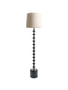 Beliani Stehleuchten KRIOS in Schwarz/Beige - (W) 36 x (H) 159 x (L) 36 cm