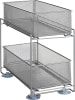 Wenko Schubladenregal 2 Etagen in silber