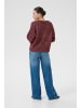 Kaffe Strickpullover KAtrina Loose fit in Windsor Wine Melange