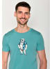 GreenBomb T-Shirt Animal Beach Bear in Turkis