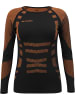 normani Funktionsunterwäsche Set Hemd + Hose Unisex in Orange/Schwarz