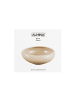 Almina Wave Biscuit Servier- & Salatschale aus hochwertigem Porzellan - 23 x in Beige