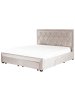 Beliani Doppelbett LIEVIN in Beige - (W) 185 x (H) 122 x (L) 217 cm